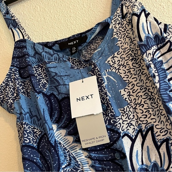 NWT Size 4 Blue Button Through Mini Slip Dress - Picture 8 of 10